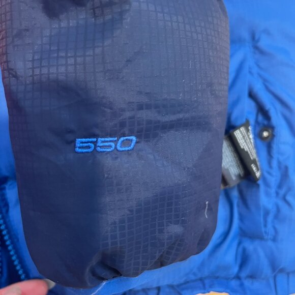 The North Face Kids 550 Goose Down Moondoggy Full Zip Jacket Reversible Coat L - Picture 7 of 8